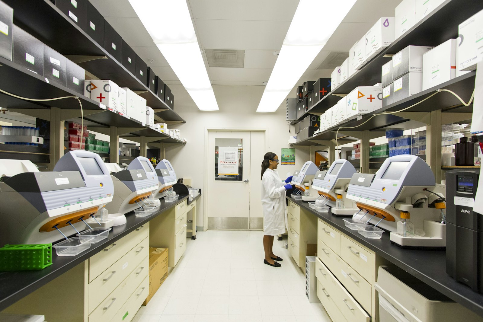 Analyst reviewing a chromatogram on screen